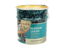 Veres Platinum Lazura / Верес Платинум Лазура № 9 декоративная пропитка для дерева, матовая, 9 л, палисандр