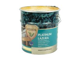 Veres Platinum Lazura / Верес Платинум Лазура № 1 декоративная пропитка для дерева, матовая, 9 л, бесцветный