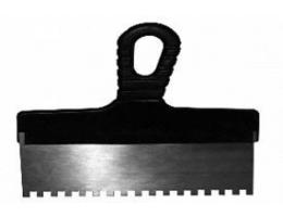 Шпатель фасадный Кедр 180 мм, зубчатый 6х6 мм, пластиковая ручка